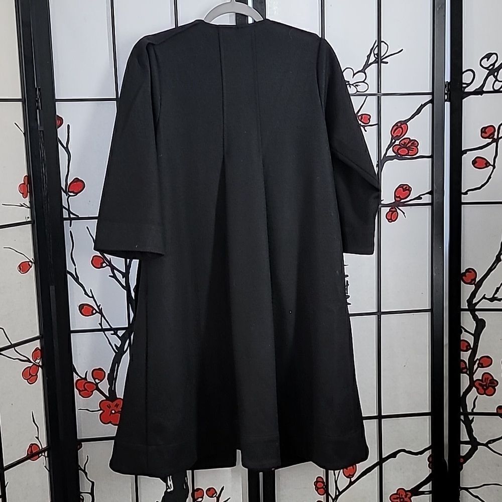 Diane Von Furstenberg Black Wool Dress Coat - Picture 7 of 9